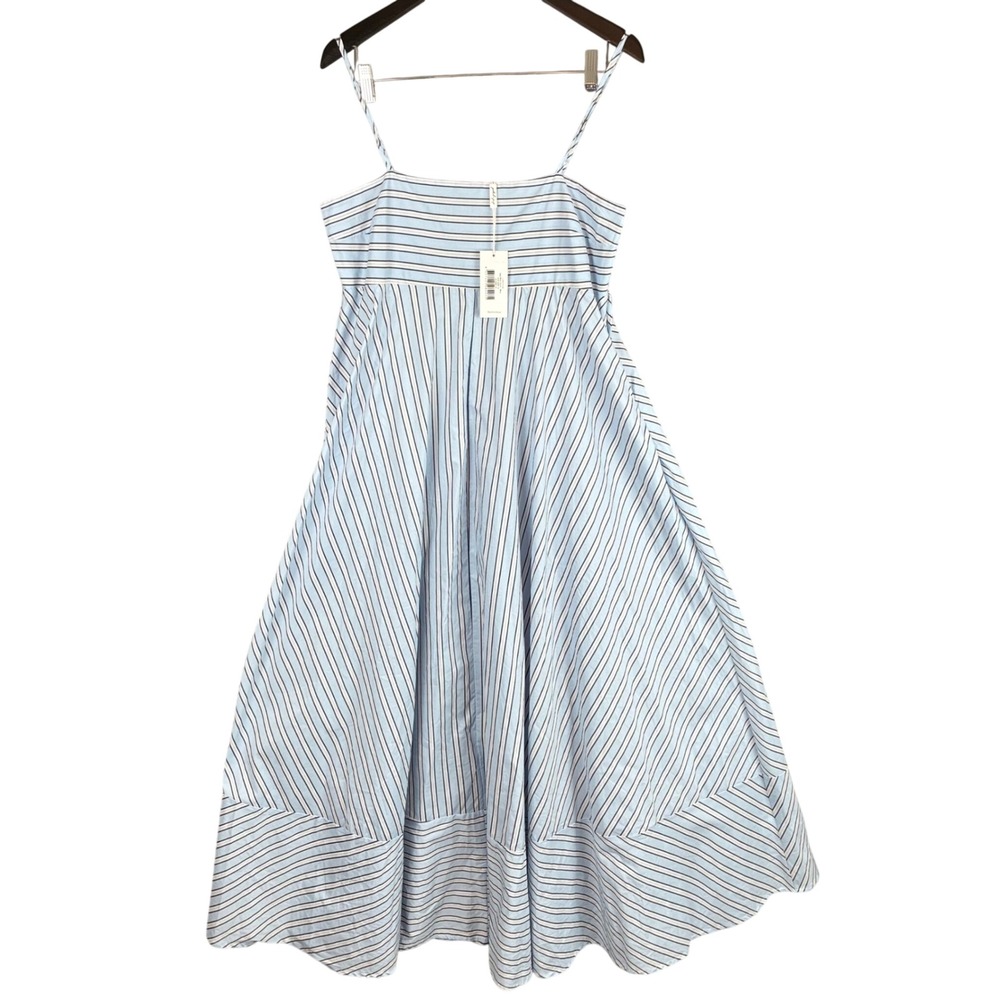 NWT Petal‎ & Pup Maxi Dress Iggy Tank Striped US 10 Blue White Coastal Cotton